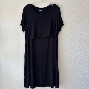 Quince Bamboo Jersey Maternity & Nursing Lounge Dress Size Large